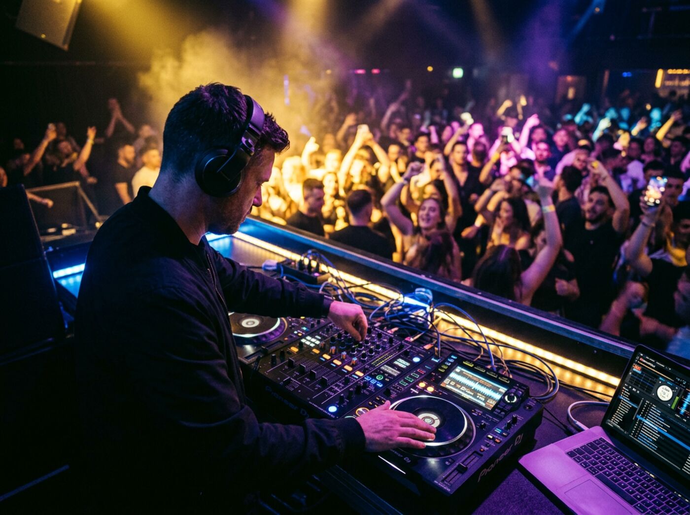 DJ Optamystik performing live at the decks