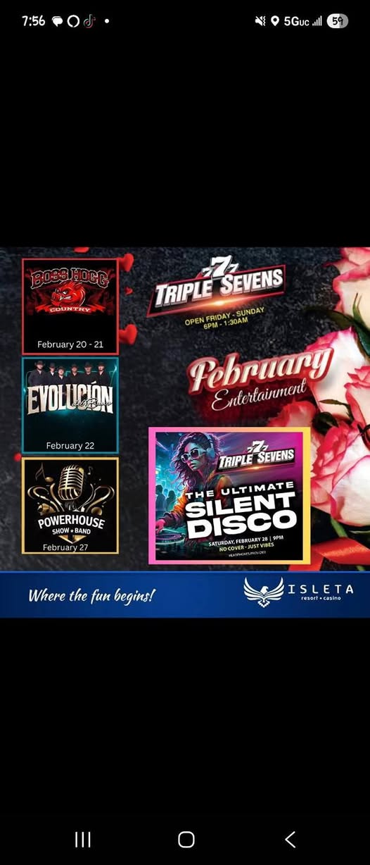 Upcoming shows at Isleta Casino